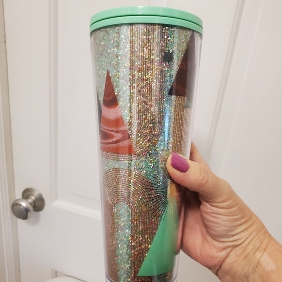 Starbucks Holiday Glitter Introduced in 2020 24 oz. TALL TUMBLER W/Screw on Lid - Picture 2 of 12